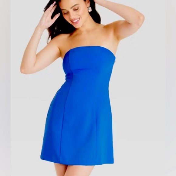 a new day Dresses & Skirts - A New Day Elegant Blue Strapless Dress women’s 16
